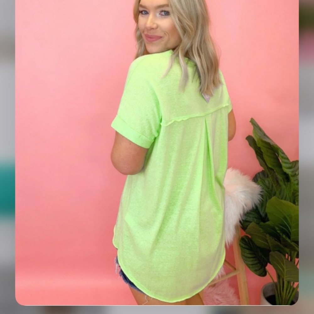 Lime green oversized tee